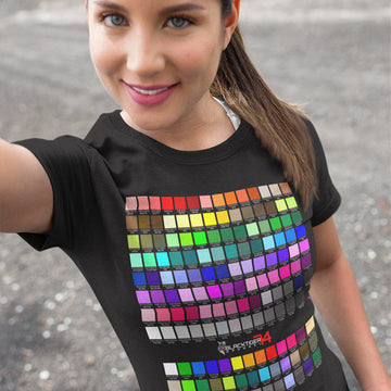 Print Color Chart Graphic T Shirt